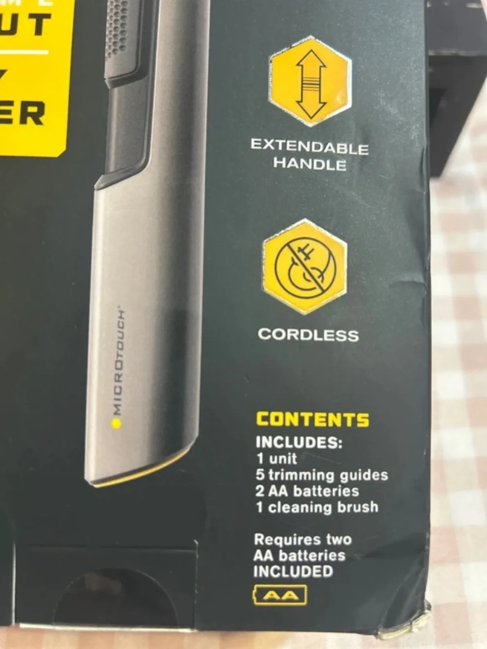 NWT Microtouch Titanium Trim DIY Hair Body Groomer Light Extendable Cordless